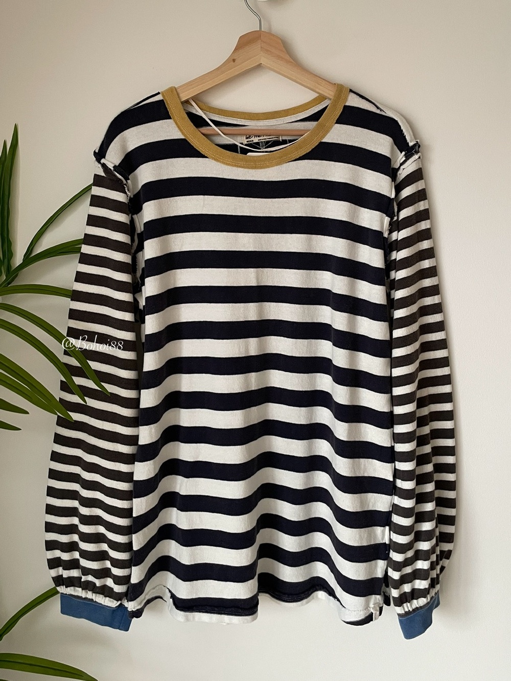 NWT Free People Sawyer Stripe Tee - Picture 6 of 13